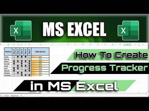 PROGRESS TRACKER बनाना सीखें Excel में | Automatic Percentage Calculate
