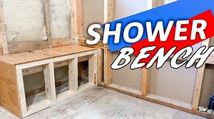 SHOWER BENCH - How to Build - The Building Expert We are building a shower bench in this video. This shower bench is 18-1/2 inches high and 32 inches wide. Shower benches don’t only look great in the shower but also make your shower experience comforting and luxurious. Most of the shower benches have tiles on the top but granite could also be used. If you have any question, comment or suggestion for a video please comment below. Follow us and be the first to know about new uploads. Enjoy! | The 