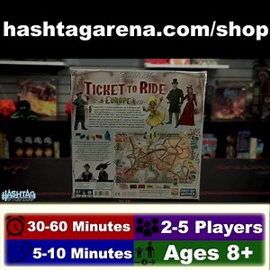 Ticket to ride celebrates its 15th anniversary in style with this new edition, celebrating years of adventures on the rails. Players compete for train cards that allow them to claim routes between iconic American cities. HOW TO PLAY  https://www.youtube.com/watch?v=eHTVf6fkSrQ PURCHASE HERE  https://hashtagarena.com/product/ticket-to-ride-15th-edition/ #boardgames #gaming | Hashtag Comics | Facebook