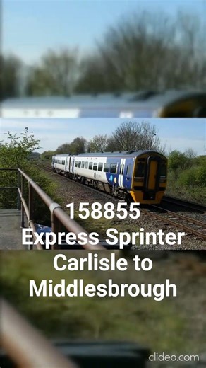 158855 Express Sprinter passing Seaton Carew station - 1J70 0833 Carlisle to Middlesbrough