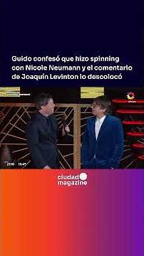 Guido confessed he went spinning with Nicole Neumann and Joaquín Levinton's comment threw him off