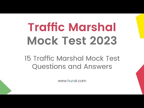 Traffic Marshal Mock Test 2023 | 15 Questions & Answers | Hurak #huraklearning