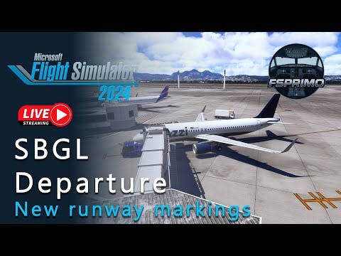 SBGL Departure - New runway markings - #msfs2024 #quest3 #virtualreality #vr