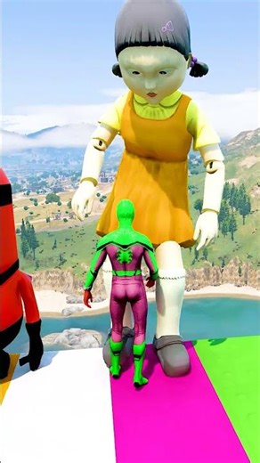 GTA 5 Epic Water Ragdolls | Spider-Man Jumps / Fails ep.18215 #shorts