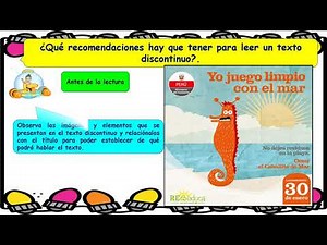 Video Leemos y comprendemos textos discontinuos semana 6