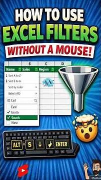 How to Use Excel Filters Without a Mouse 🤯 (Keyboard Only!) #OfficeANcode