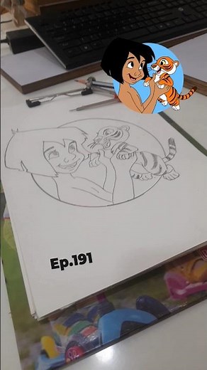 How to Draw Mowgli from The Jungle Book | मोगली की कहानी | The Jungle Book #kidslearning #mowgli