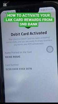 How To Activate LAK CARD REWARDS from SNB Bank #LakCard #LakCardRewards #SNBBank