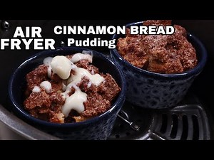 AIR FRYER CINNAMON BREAD PUDDING | SINGLE SERVE CINNAMON BREAD ROLLS
