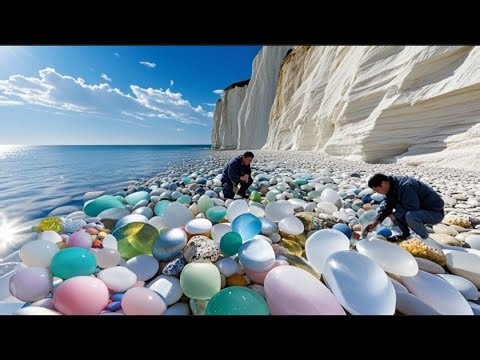 Everyone who comes to this beach takes away a bunch of gems. Is this an island in northern Finland?