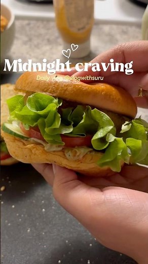 Midnight Cravings Hit Hard 🌙🍔 Aloo Tikki Burger + Fries At 12AM | #dailyvlogging #midnightcraving