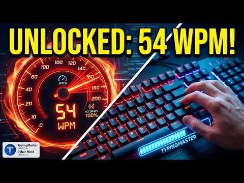 UNLOCKED: 54 WPM with 100% Accuracy! 🚀 (TypingMaster Test)