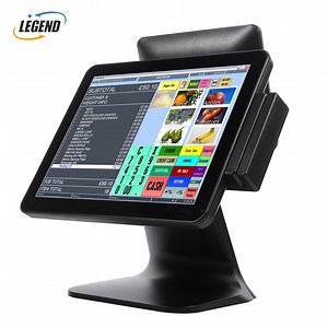 [Hot Item] Manufacturer Hot Selling All in One POS Terminal 15" Touch Display POS System with VFD or 9.7" Customer Display