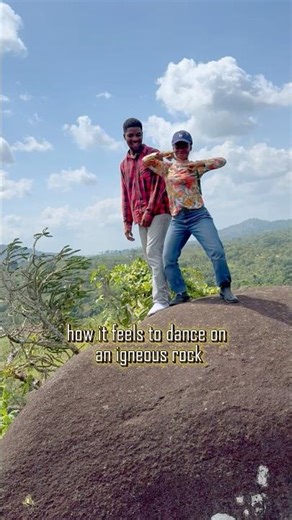 Geology student dancing on an igneous rock #dance #trapdance