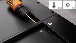 Freestanding Metal Wardrobe Closet with Drawers and Hanging Rod, Modern Steel Armoire for Bedroom Storage