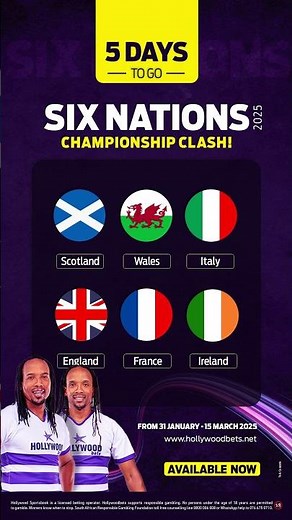 Hollywoodbets | Six Nations Championship | 5 Days To Go
