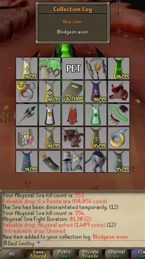 My RNG Has Turned Around at Abyssal Sire! #osrs #gaming #runescape