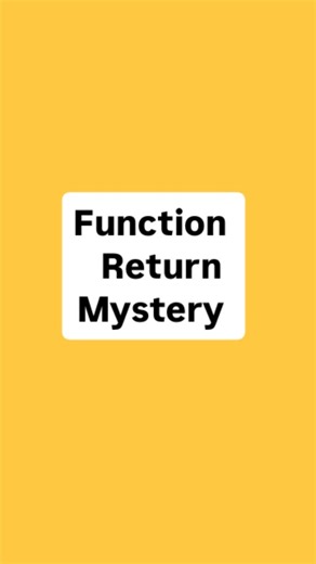 Enjoy Healthy Code on Instagram: "Function Return Mystery #python #coding #challenge"