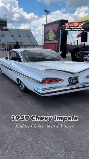 Builders Choice Award winner presented by Alloway's Hot Rod Shop, Bill Hill’s 1959 Chevy Impala. Built by Riveting Rides Chassis: Magnuson Superchargers Chassis: Roadster Shop Wheels: Schott Wheels #goodguys24 📍 18th BASF Refinish North America Nashville Nationals | Goodguys Rod & Custom Association