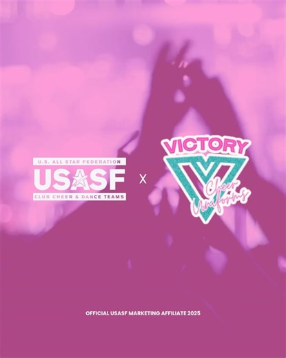 THANK YOU, Victory Cheer Uniforms, for your commitment to USASF and athletic excellence! 🩵 Your unwavering support empowers our athletes and coaches! We appreciate all that you do. 🤗 #USASF #AllinforAllStar #allstar #allstarcheer #cheer #allstardance #dance | USASF