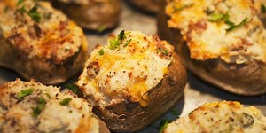 Baked tatties with smoked haddock