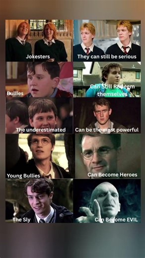 The Duality of Harry Potter Characters: From Bullies to Heroes ⚡#harrypotter #memes #shorts