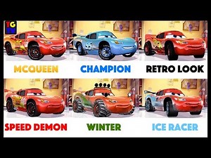 Cars Lightning McQueen - Fast as Lightning - All 6 Paint Jobs