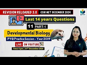 2019- CSIR NET Questions(Solved)-PART 1 || Developmental Biology || CSIR NET Lifesciences