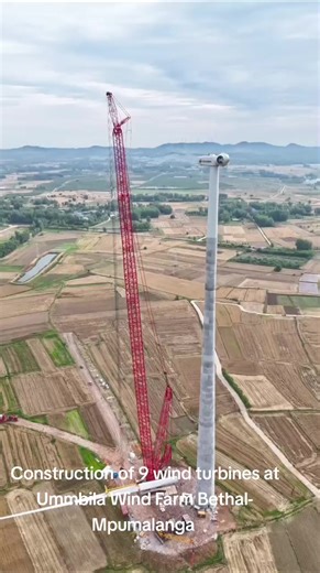 Building 9 Wind Turbines at Ummbila Emoyeni Wind Farm