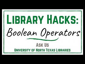 Library Hacks Boolean Operators