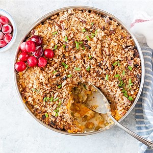 This Instant Pot Turkey Pot Pie with Mashed Sweet Potatoes tastes exactly like Thanksgiving in every bite with cranberries and crunchy pecan topping. Made in stackable insert. No pots to drain, so easy! Perfect comforting meal with very little effort. Healthy and gluten-free! Delicious and impressive! RECIPE: https://www.imagelicious.com/blog/instant-pot-turkey-pot-pie-with-mashed-sweet-potatoes | Imagelicious