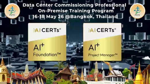 Data Center Commissioning Professional Course (DCCP) " 🇹🇭 Thai Version" with regional certificate next class are coming on this 16-18 May 2026 @Bangkok, Thailand (Limited seat) Data center commissioning is an insurance policy that helps to ensure the success of a data center design / build project. A proper commissioning exercise reviews and tests the data center’s physical infrastructure design as a holistic system. Data centers are designed and built-in order to address corporate business re