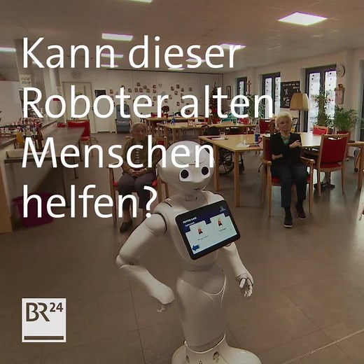 Pepper - so heißt der Roboter, der sich bei der Fürsorge in einem unterfränkischen Pflegeheim bewährt hat. | BR24