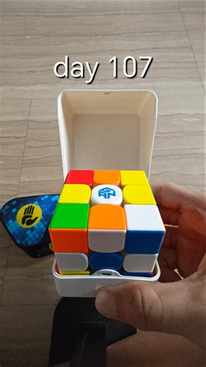 Day 107 of solving a Rubik's cube everyday until I become famous