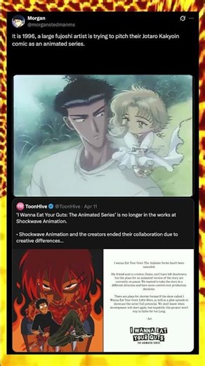 Jotaro X Kakyoin into An Animated Series