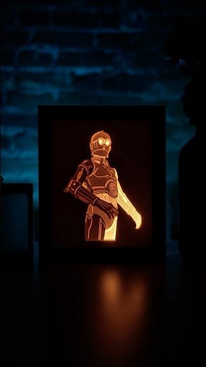 C-3PO DIY Papercraft Lightbox 💡 #starwars #papercrafts #c3po