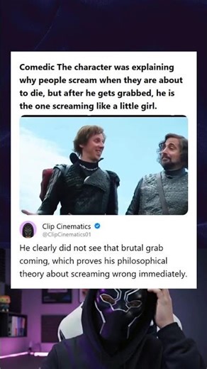 Character Explains Why People Scream Then Screams Like a Little Girl When Grabbed