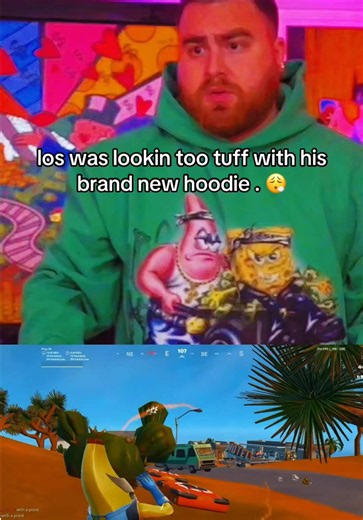 los was lookin too tuff with his p brand new hoodie😭🔥 #lospollostv #fortnite #fyp