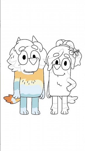 Coloring Bluey and Bingo’s Favorite Newlyweds!! 🖍️💒 | Bluey Let’s Play Coloring Fun