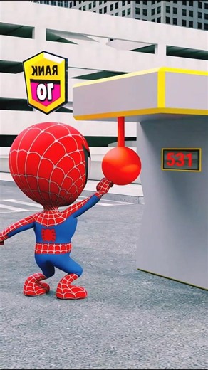 Spider-Man Tests His Power!💥 Can He Beat Rank 10?#shorts #SpiderMan#Superhero #Animation#3DAnimation