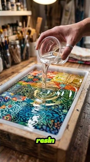 Fabric Resin Tray Transformation | Satisfying DIY Craft