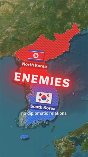 GeoSnaps on Instagram: "😱Why North and South Korea Are Enemies!? CONTEXT: North and South Korea were once a single nation called the Korean Empire, but today they remain bitter enemies, divided by one of the most militarized borders in the world. This division began in 1910, when Japan annexed the Korean Peninsula and ruled it until the end of World War II. As Japan surrendered, Soviet troops entered Korea from the north while U.S. forces advanced from the south. To prevent the Soviet Union fro