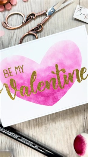 Creative Valentine's Card Idea Using Embossing Pen