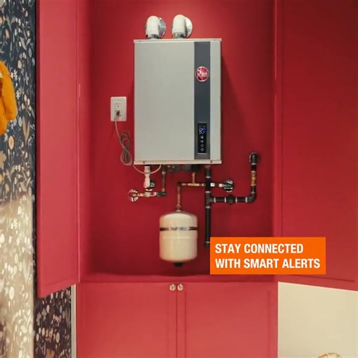 Experience continuous hot water with the Rheem Performance Platinum Smart Tankless Water Heater. | The Home Depot