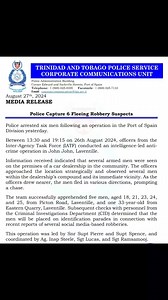POLICE HOLD 6 ROBBERY SUSPECTS: ALL FROM LAVENTILLE THESE ARE THEIR AGES The team successfully apprehended five men, aged 18, 21, 23, 24, and 25, from Picton Road, Laventille, and one 33-year-old from Eastern Quarry, Laventille. | Reloaded News Alert