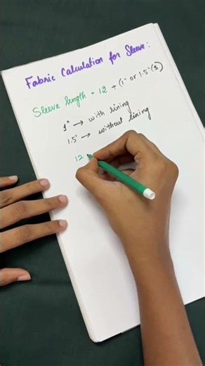 Sleeve fabric calculation 💜