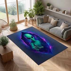 3D Alien Illusion Rug: Futuristic Sci-fi Fantasy Home Decor - Etsy