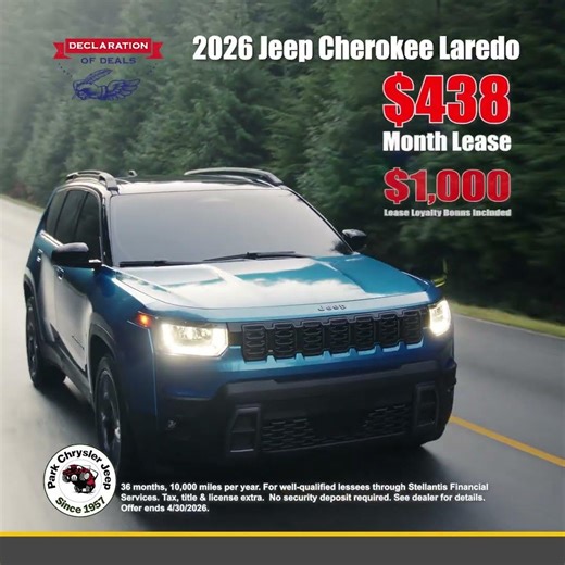 Park Chrysler Jeep Cherokee April 2026
