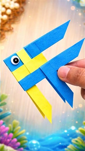 Paper fish craft idea for kids/ Paper fish making tutorial for kids #ytshorts #tranding #craft #art