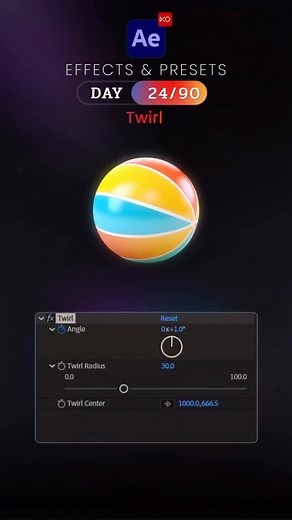 2.1K views · 243 reactions | Day 24/90 – Twirl Effect 曆 Today is Day...